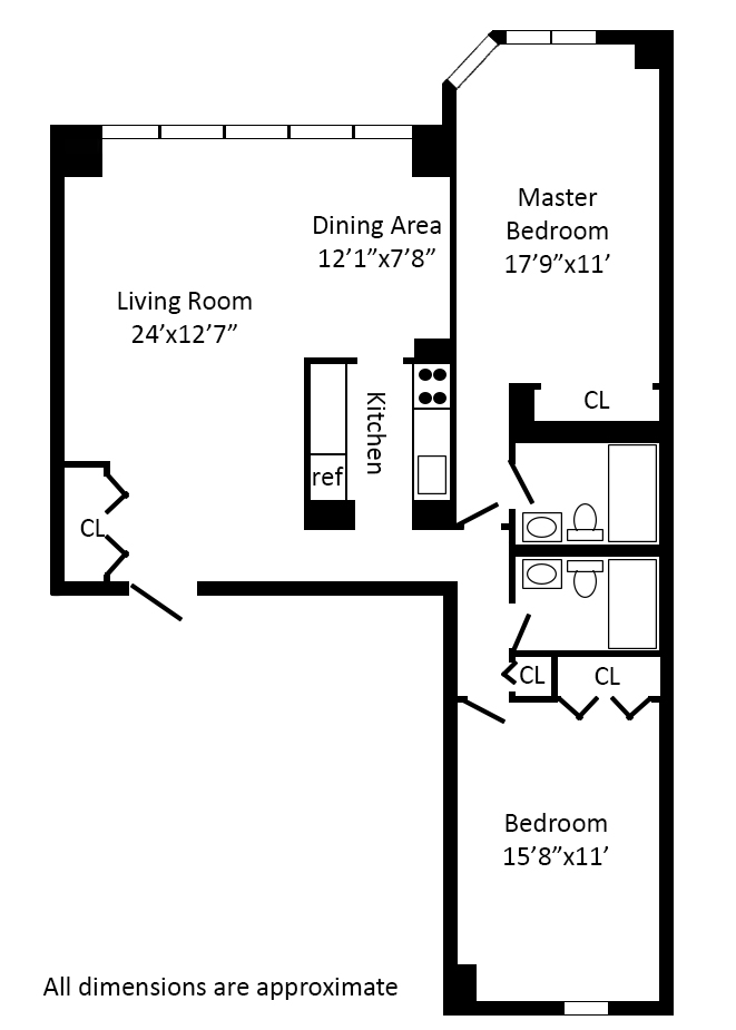 Floorplan for 250 West 89th Street, 3M