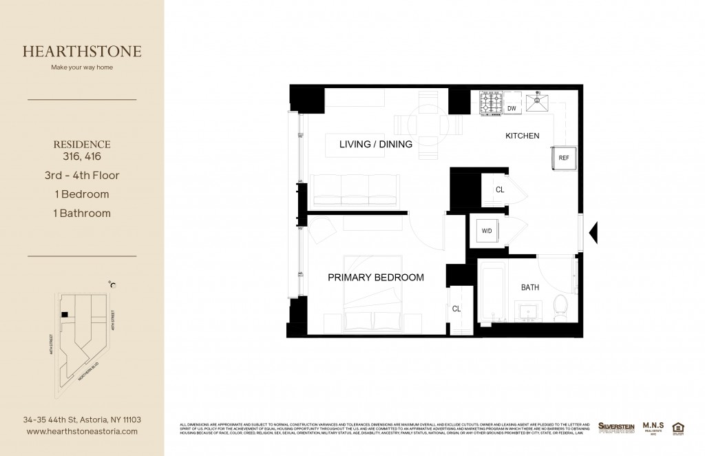 Floorplan for 34-35 44th Street, 416