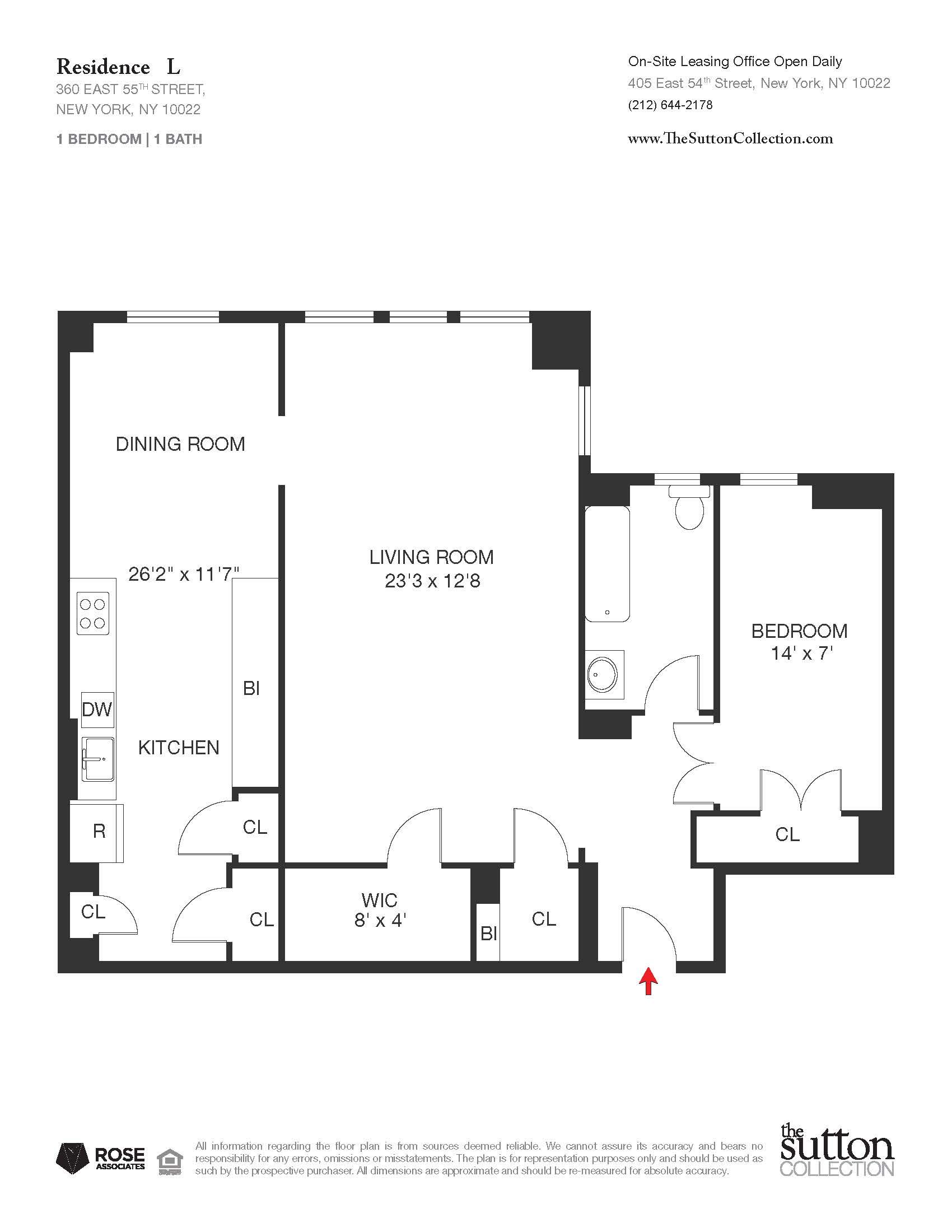 Floorplan for 405 East 54th Street, 11-L