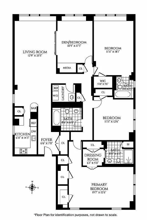 Floorplan for 411 East 57th Street, 11AB