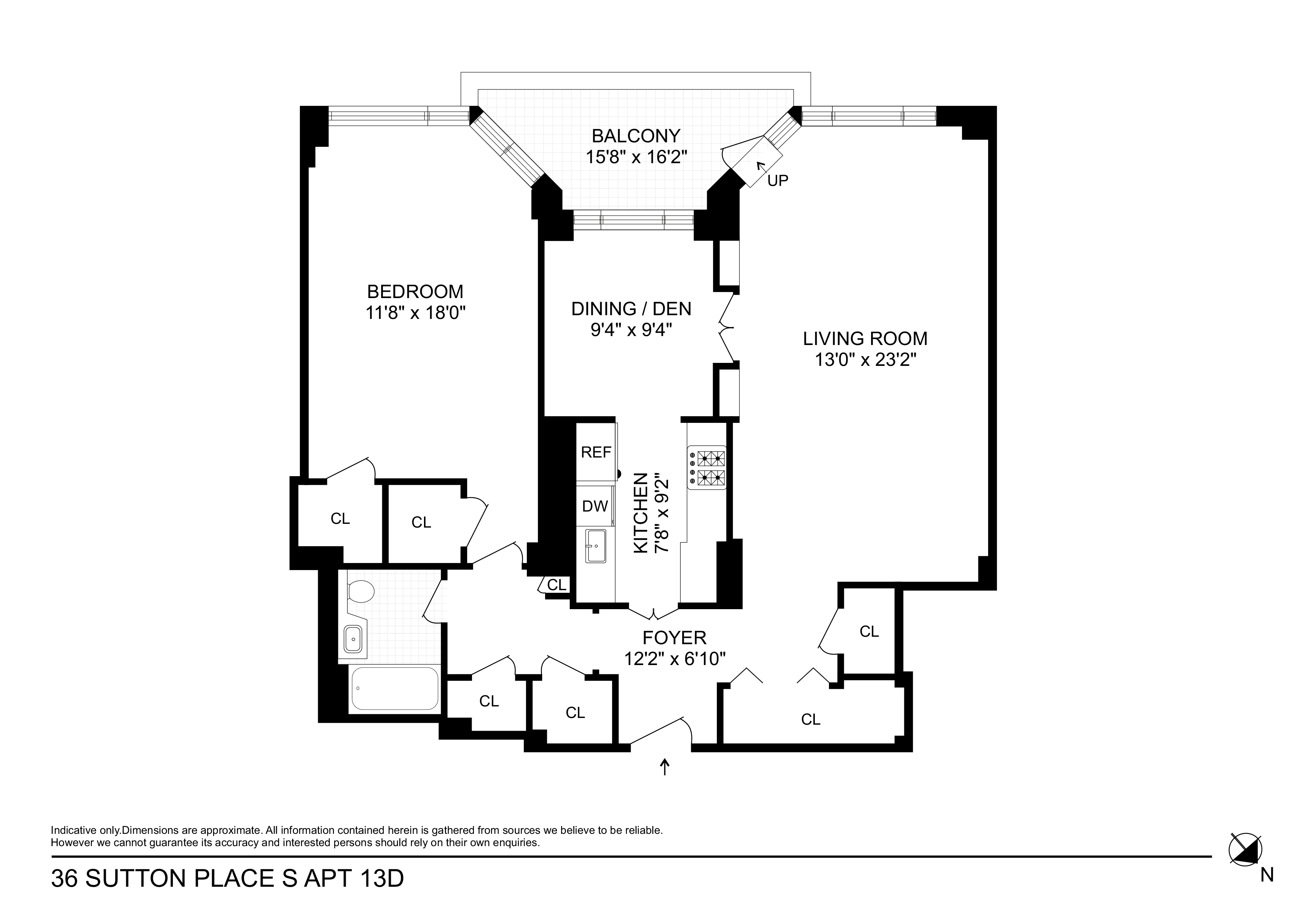 Floorplan for 36 Sutton Place, 13D