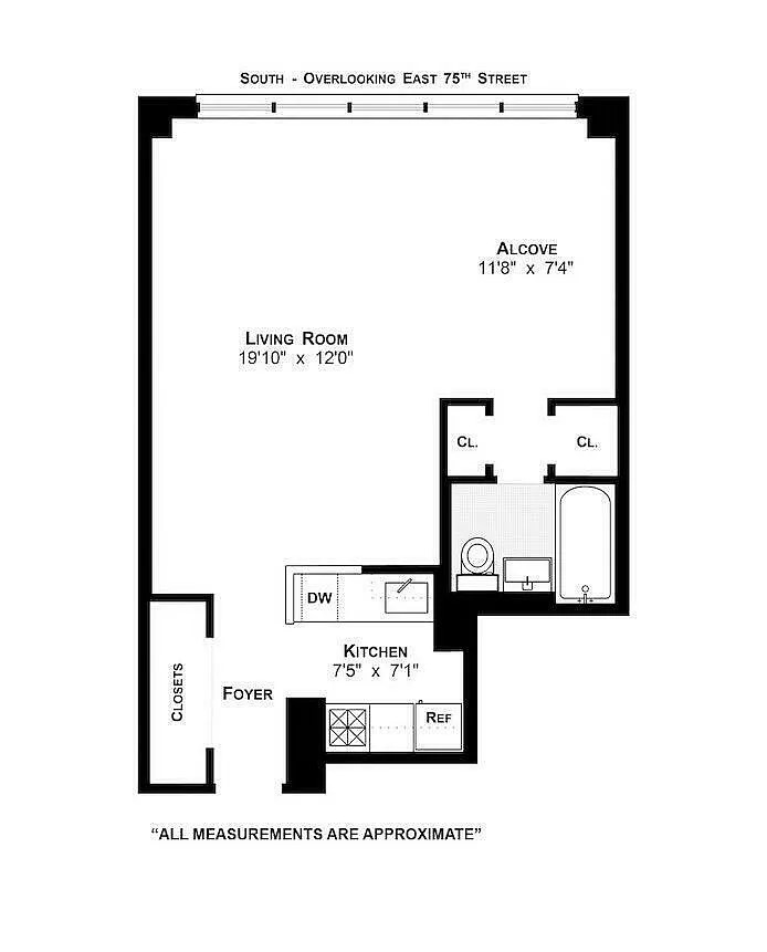 Floorplan for 333 East 75th Street, 10C