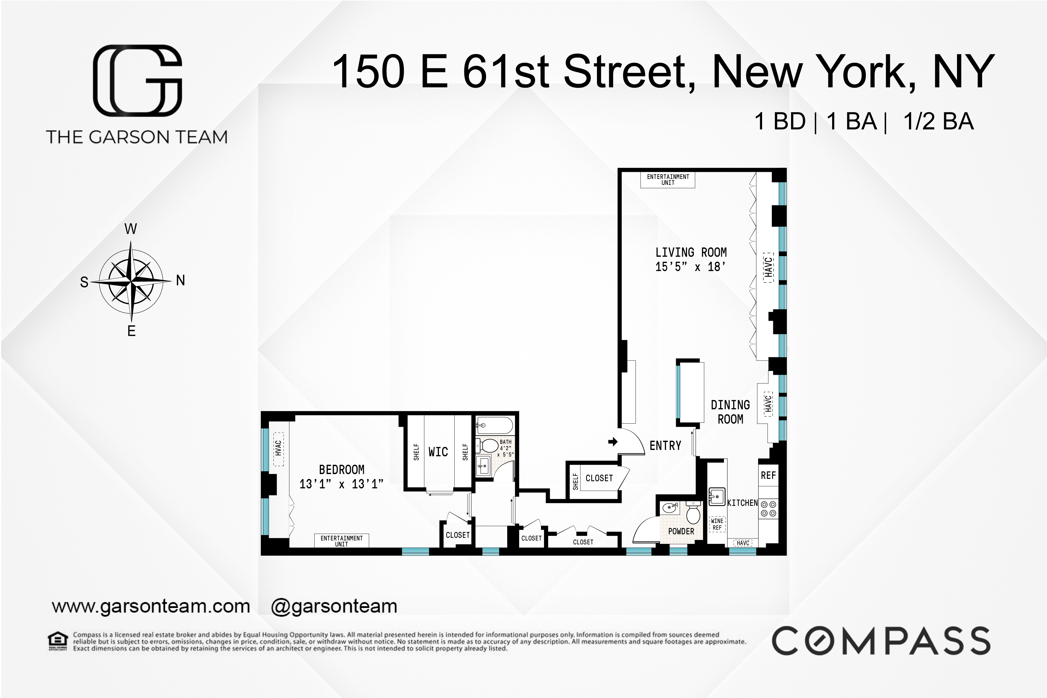 Floorplan for 150 East 61st Street, 16D