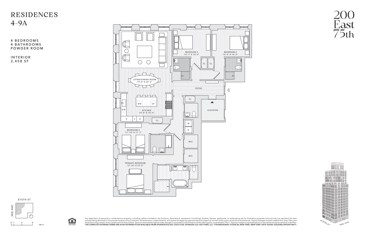 Floorplan for 200 East 75th Street, 6A