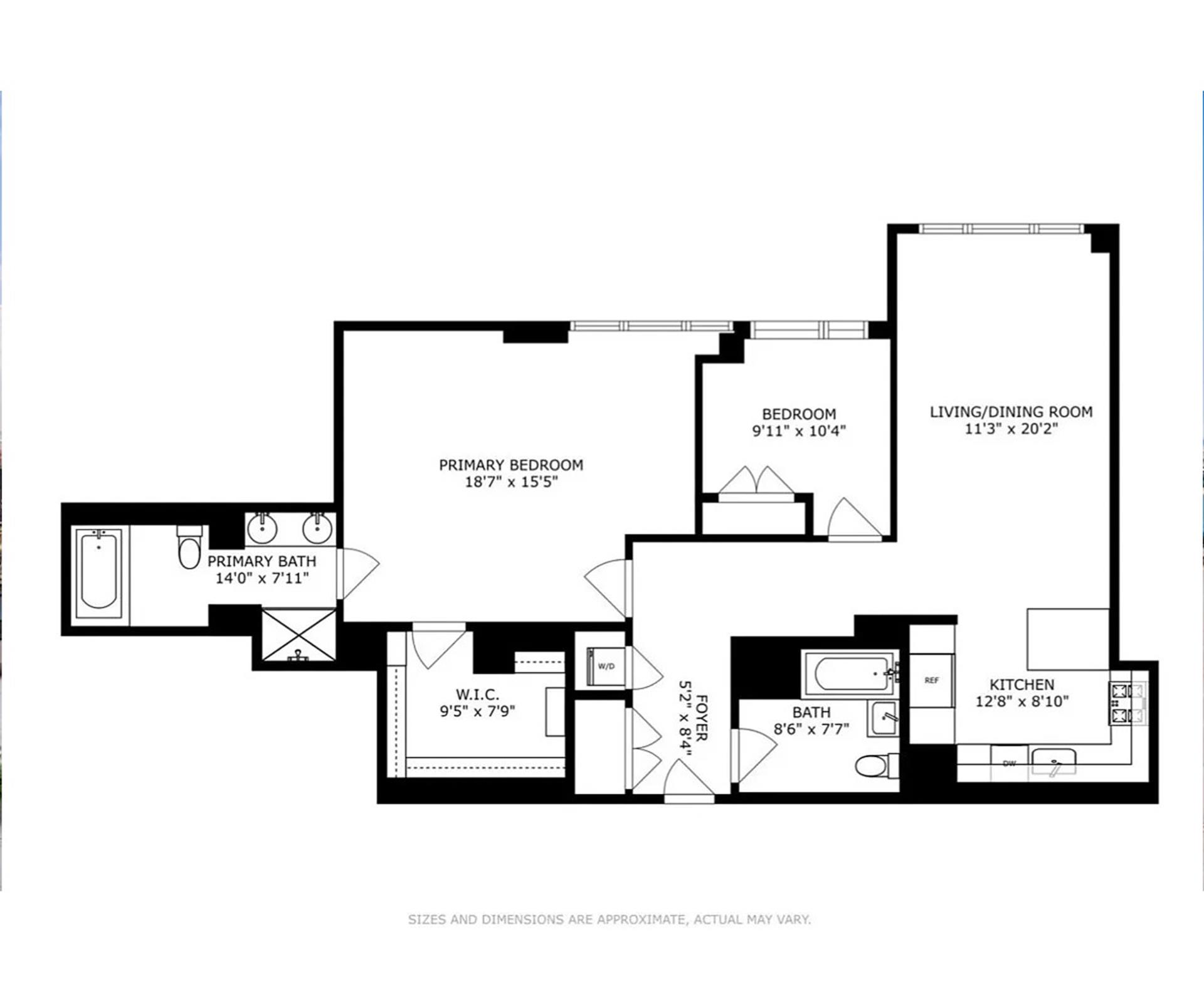 Floorplan for 322 West 57th Street, 40F