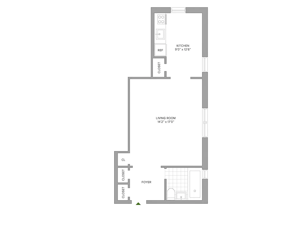 Floorplan for 95 Lexington Avenue, 1N