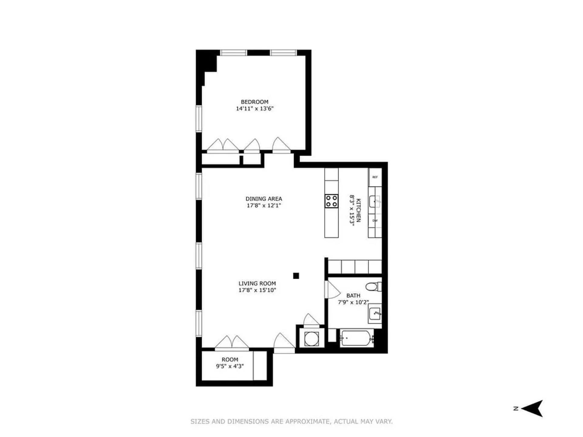 Floorplan for 135 Plymouth Street, 305B