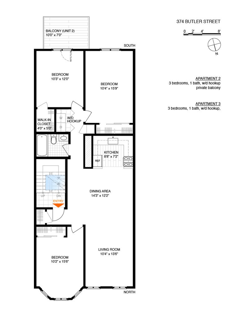 Floorplan for 374 Butler Street, 2