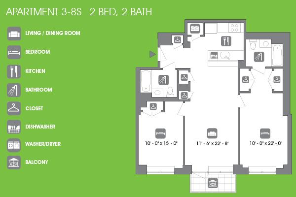 Floorplan for 260 West 26th Street, 6-S