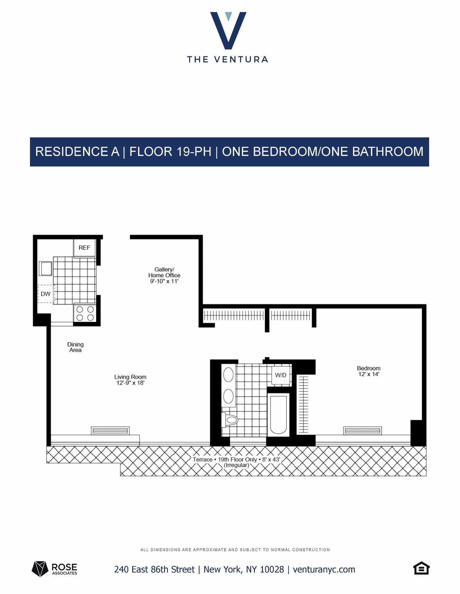 Floorplan for 240 East 86th Street, 19-A