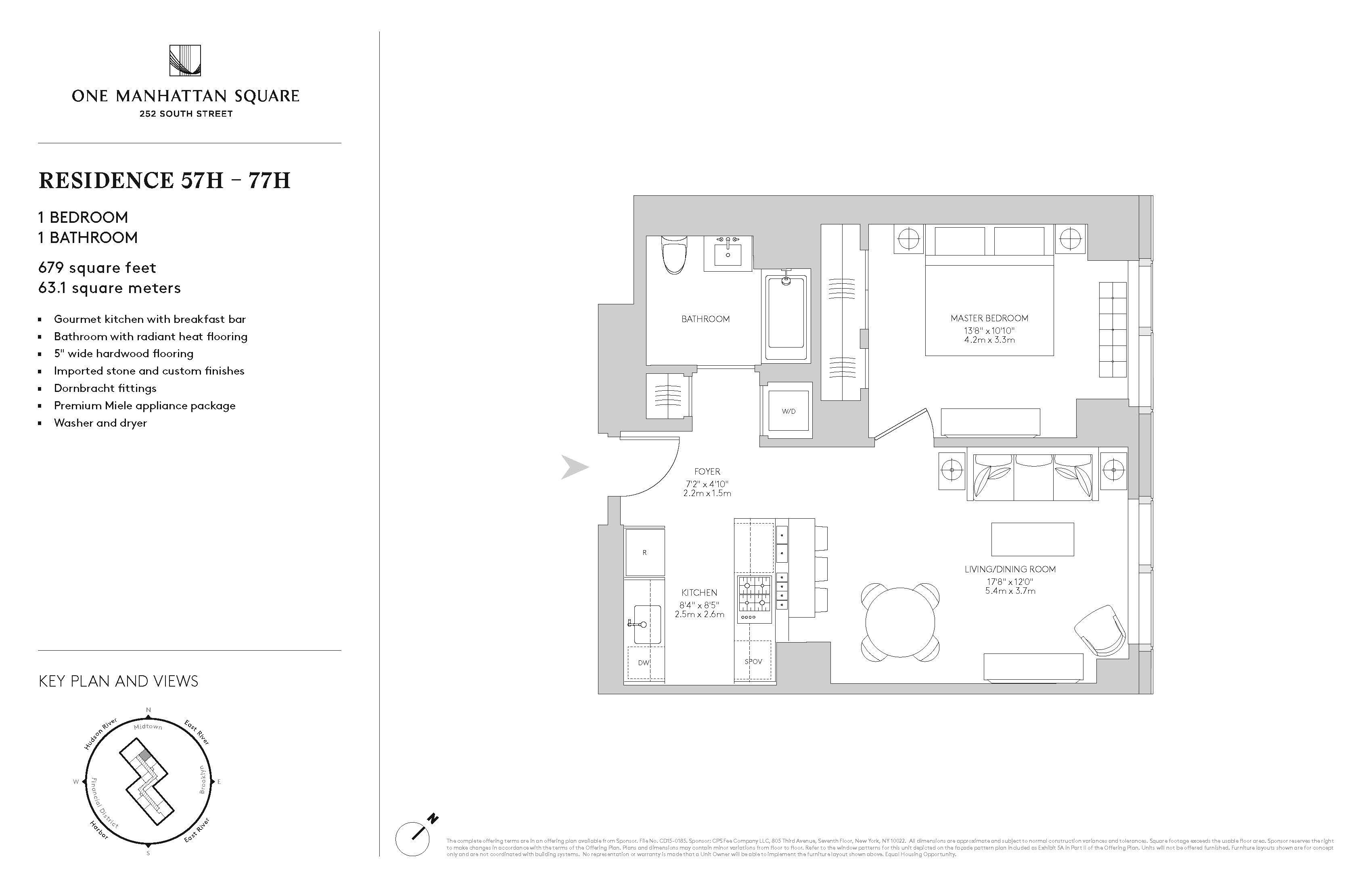 Floorplan for 252 South Street, 66H