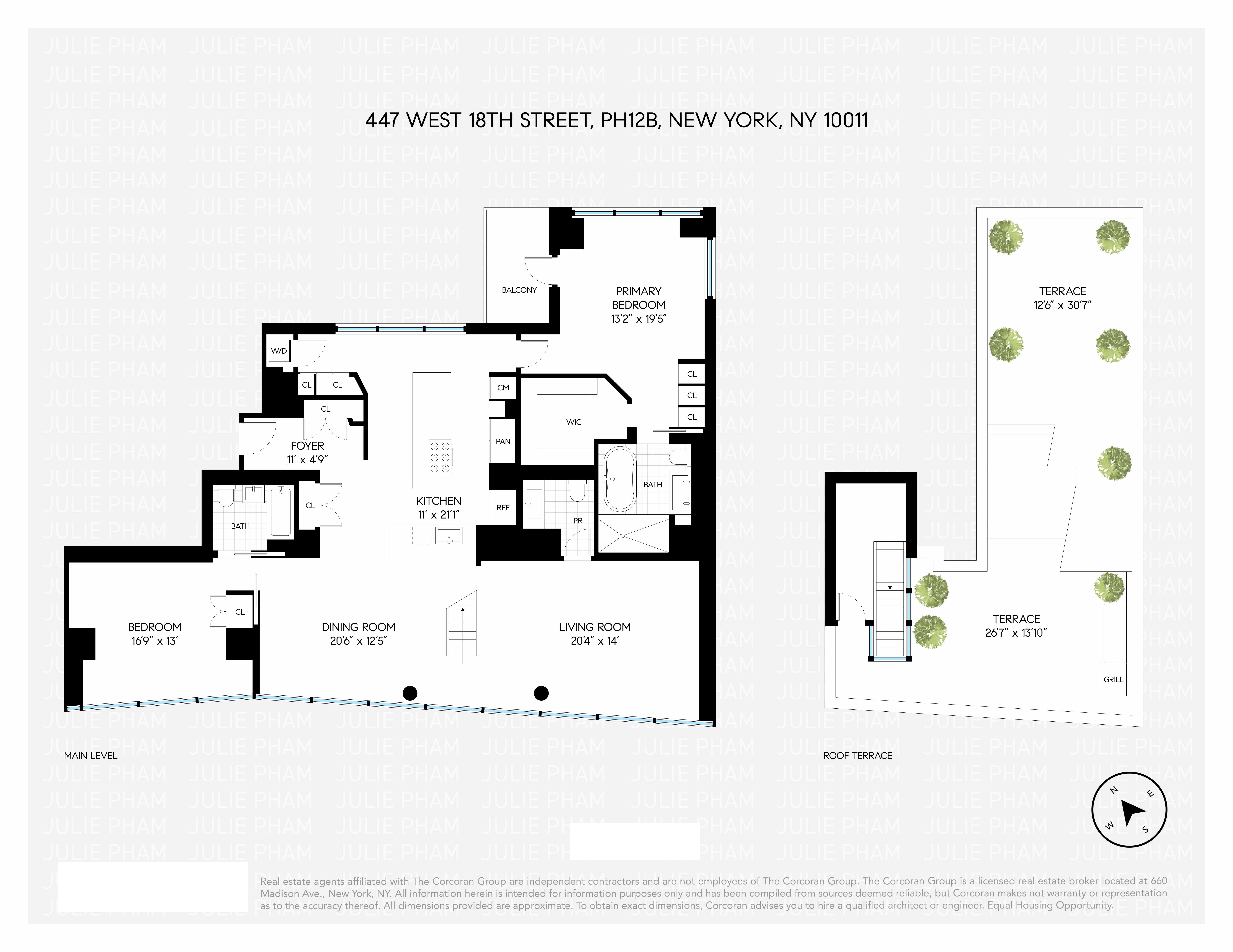 Floorplan for 447 West 18th Street, PH12B