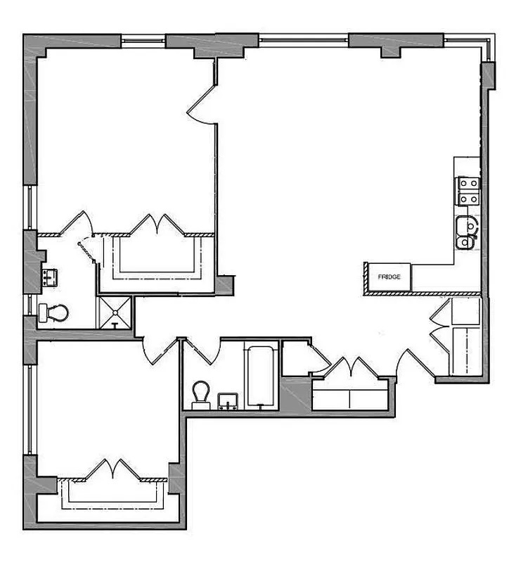 Floorplan for 270 Jay Street, 10D