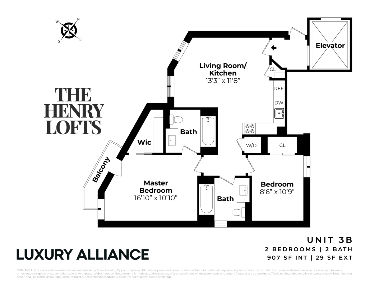 Floorplan for 68 North Henry Street, 3B