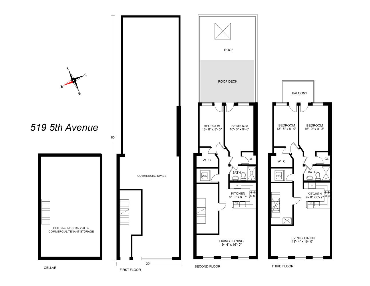 Floorplan for 519 5th Avenue