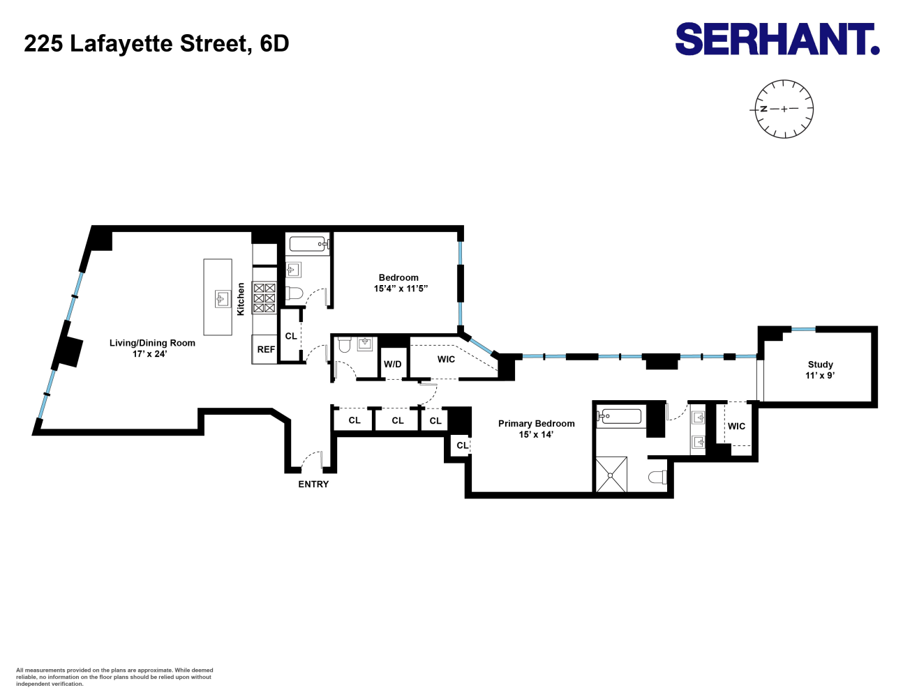 Floorplan for 225 Lafayette Street, 6D