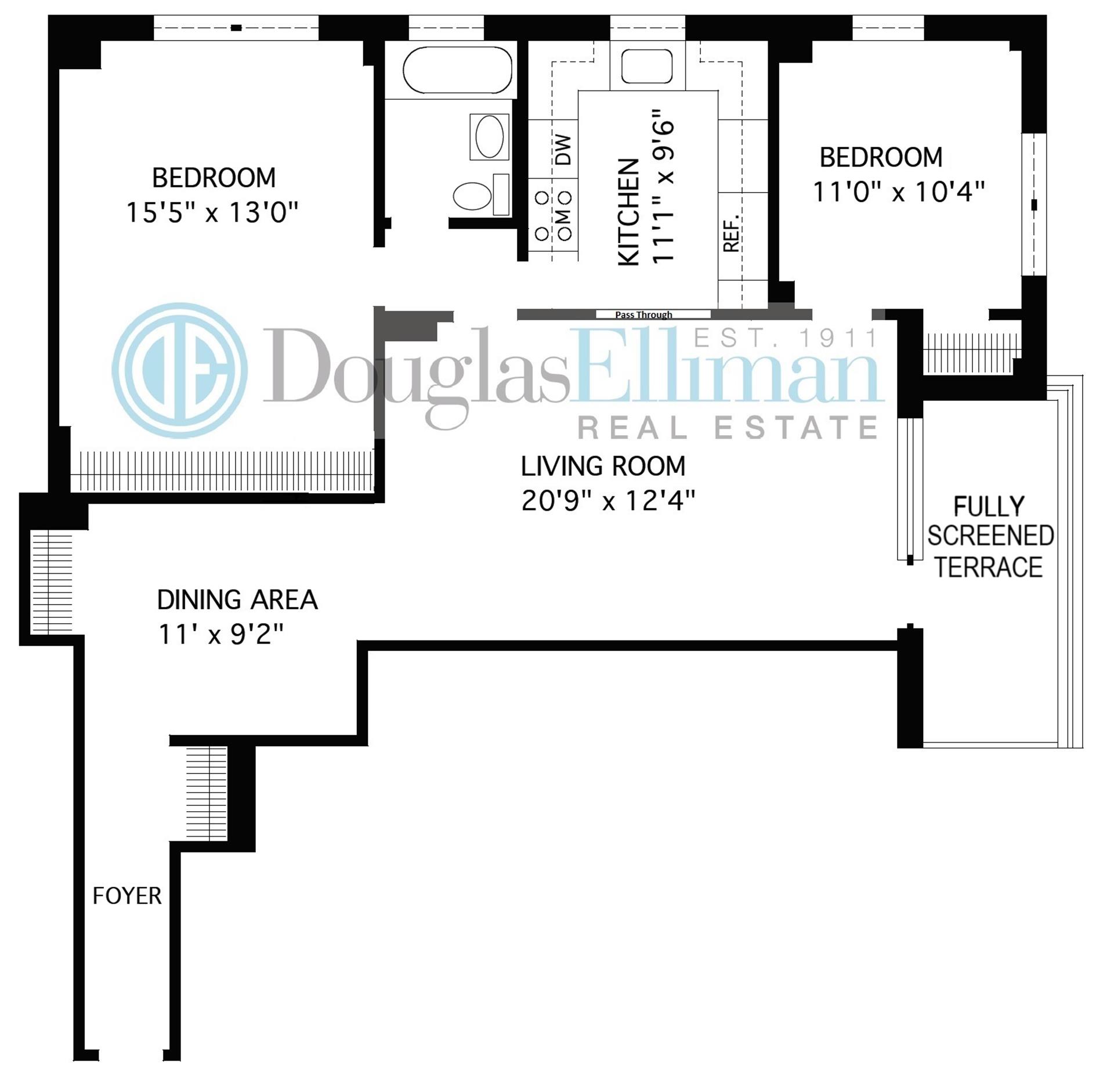 Floorplan for 5800 Arlington Avenue, 16V