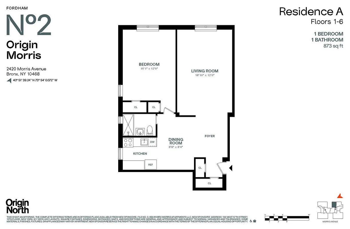 Floorplan for 2420 Morris Avenue, 6A