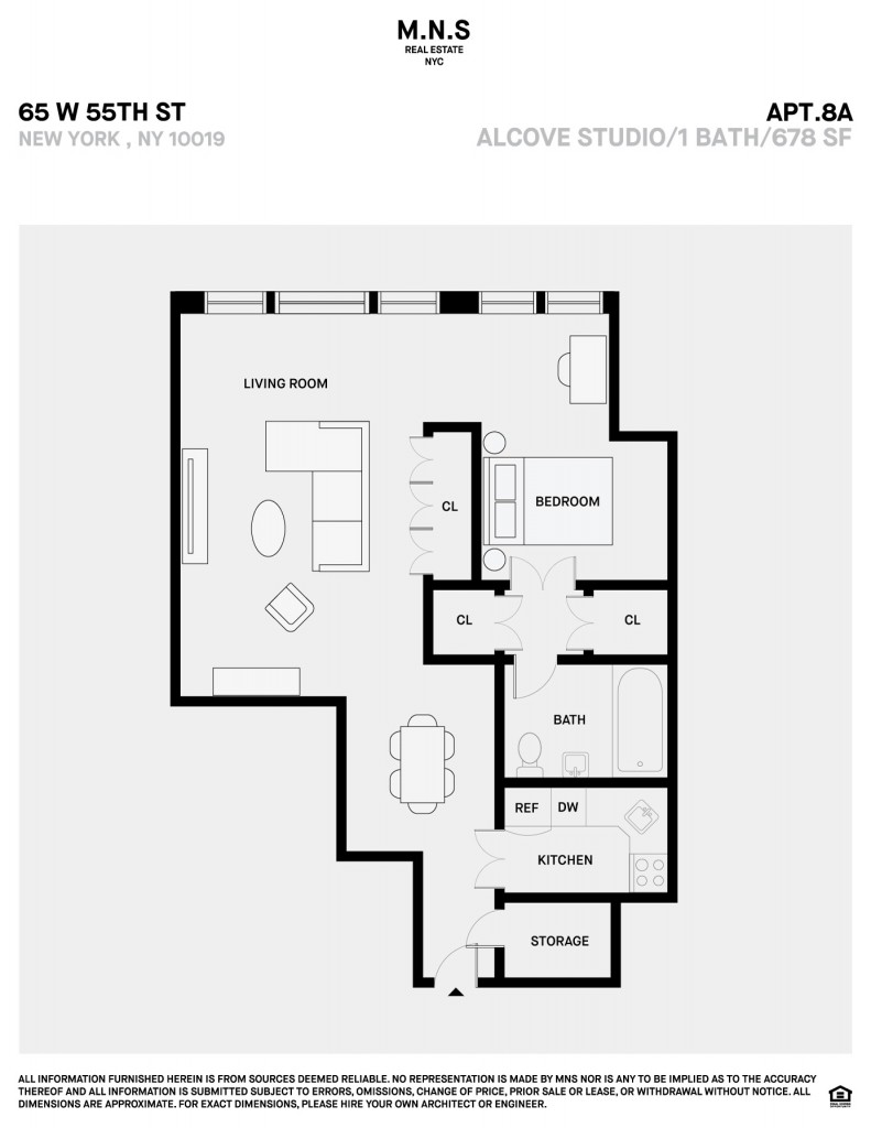 Floorplan for 65 West 55th Street, 8-A