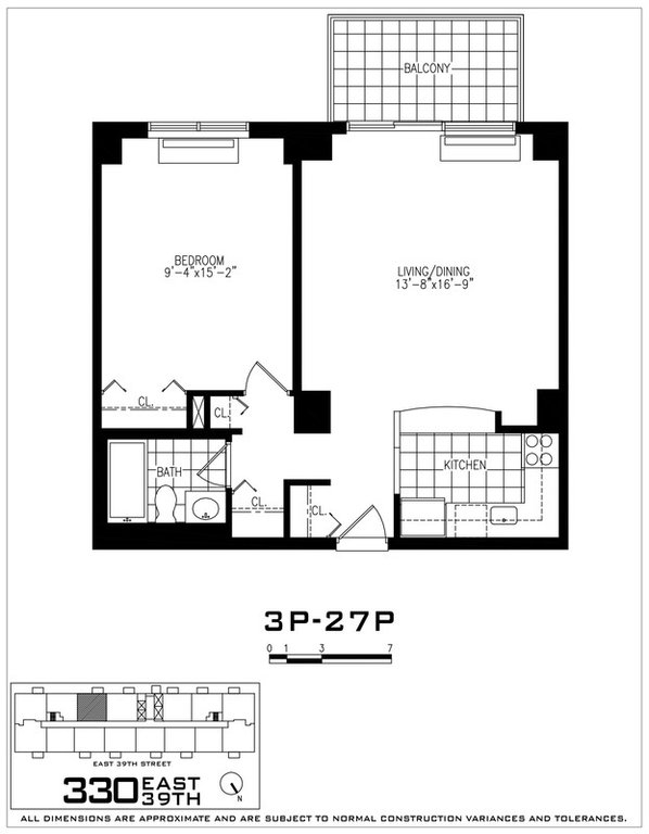 Floorplan for 330 East 39th Street, 17P