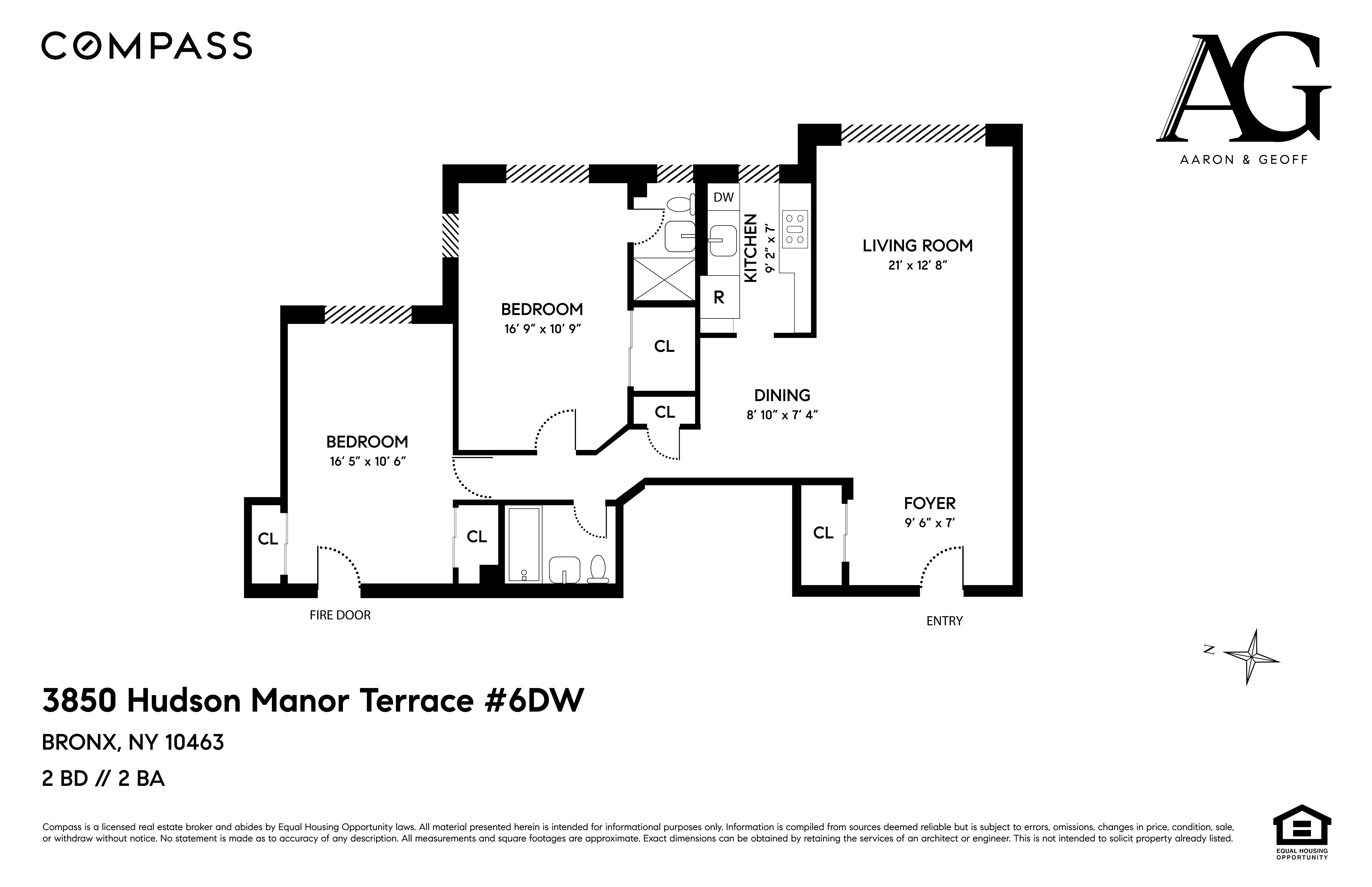 Floorplan for 3850 Hudson Manor Terrace, 6DW