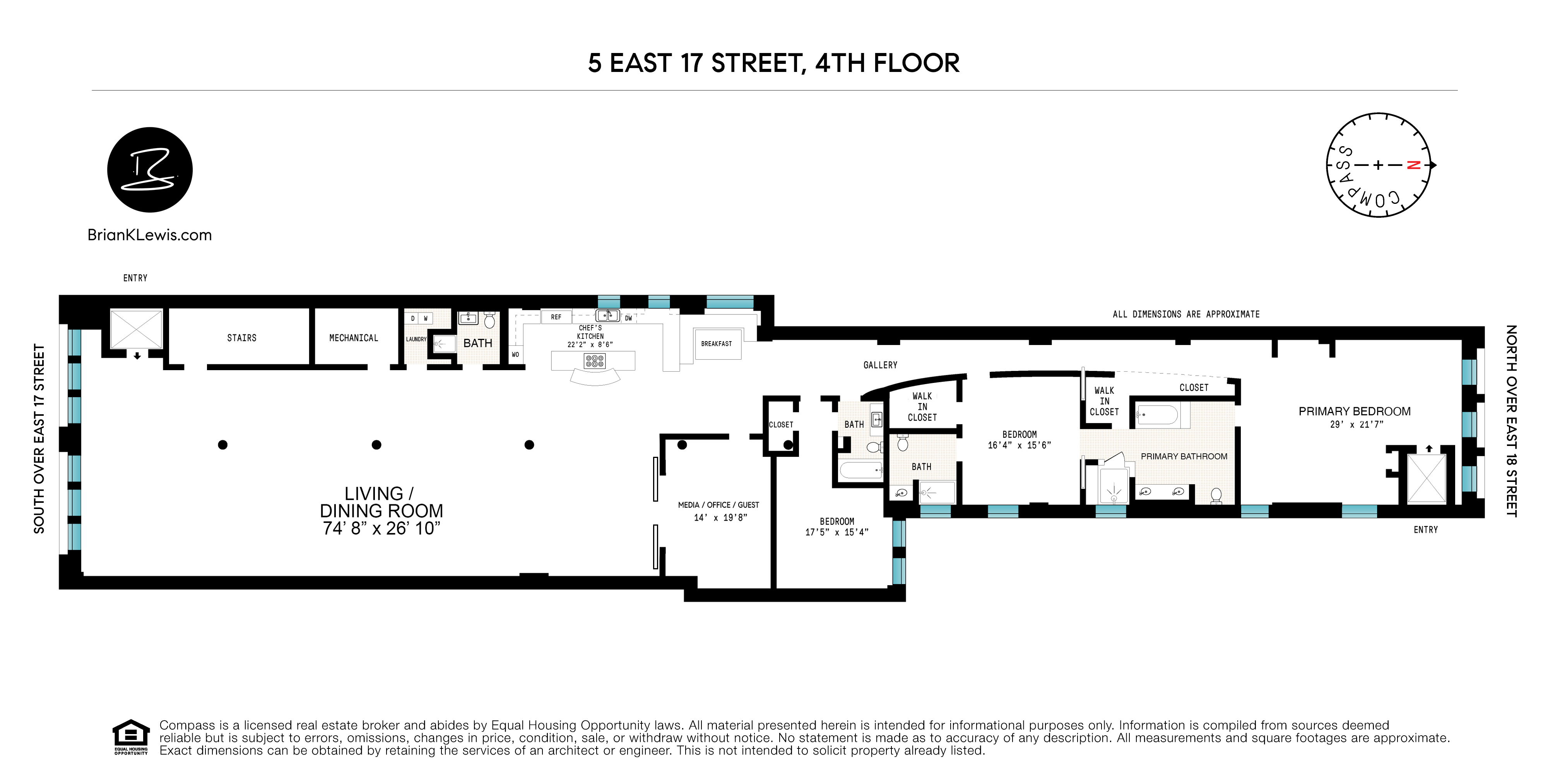 Floorplan for 5 East 17th Street, 4