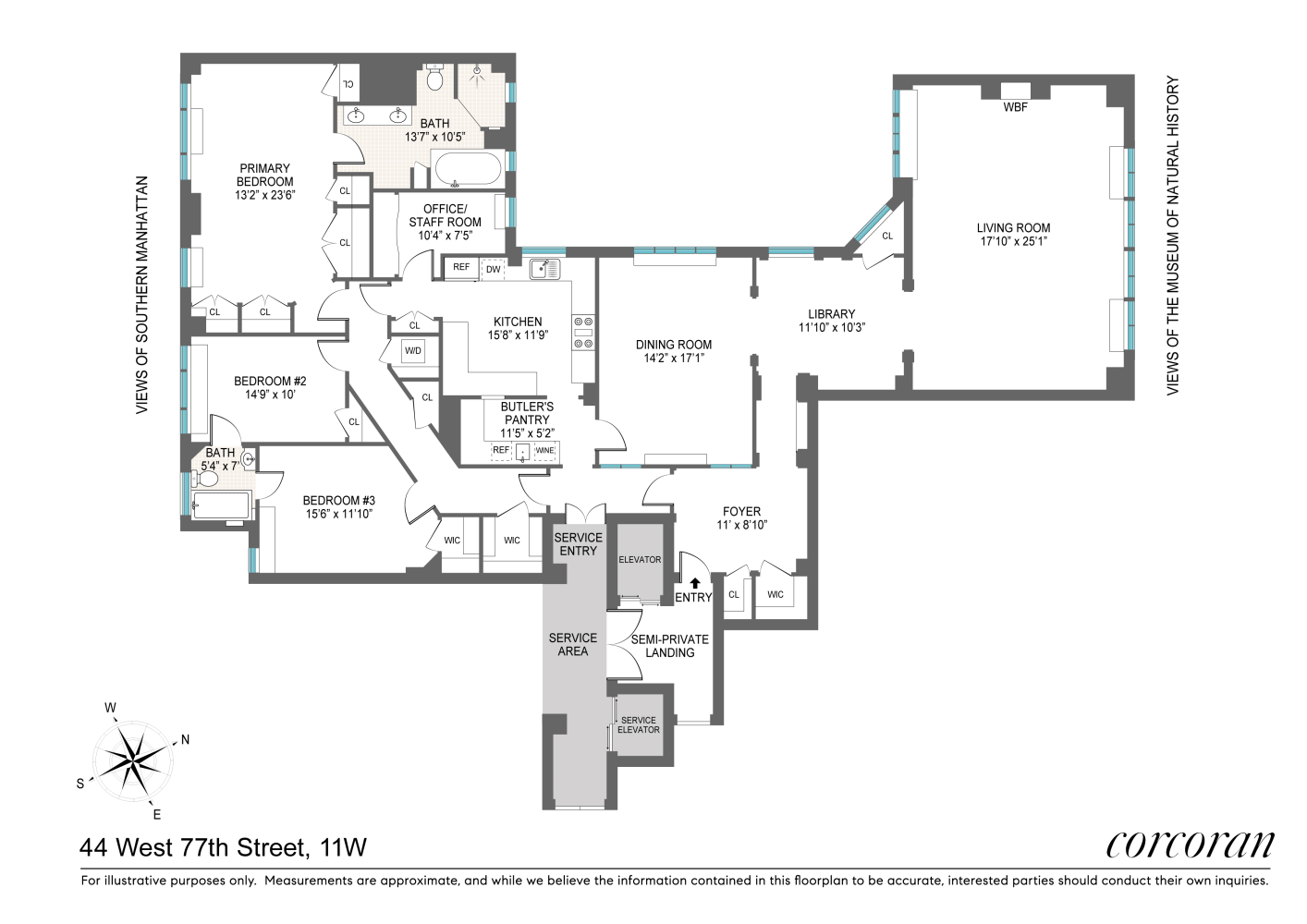 Floorplan for 44 West 77th Street, 11W