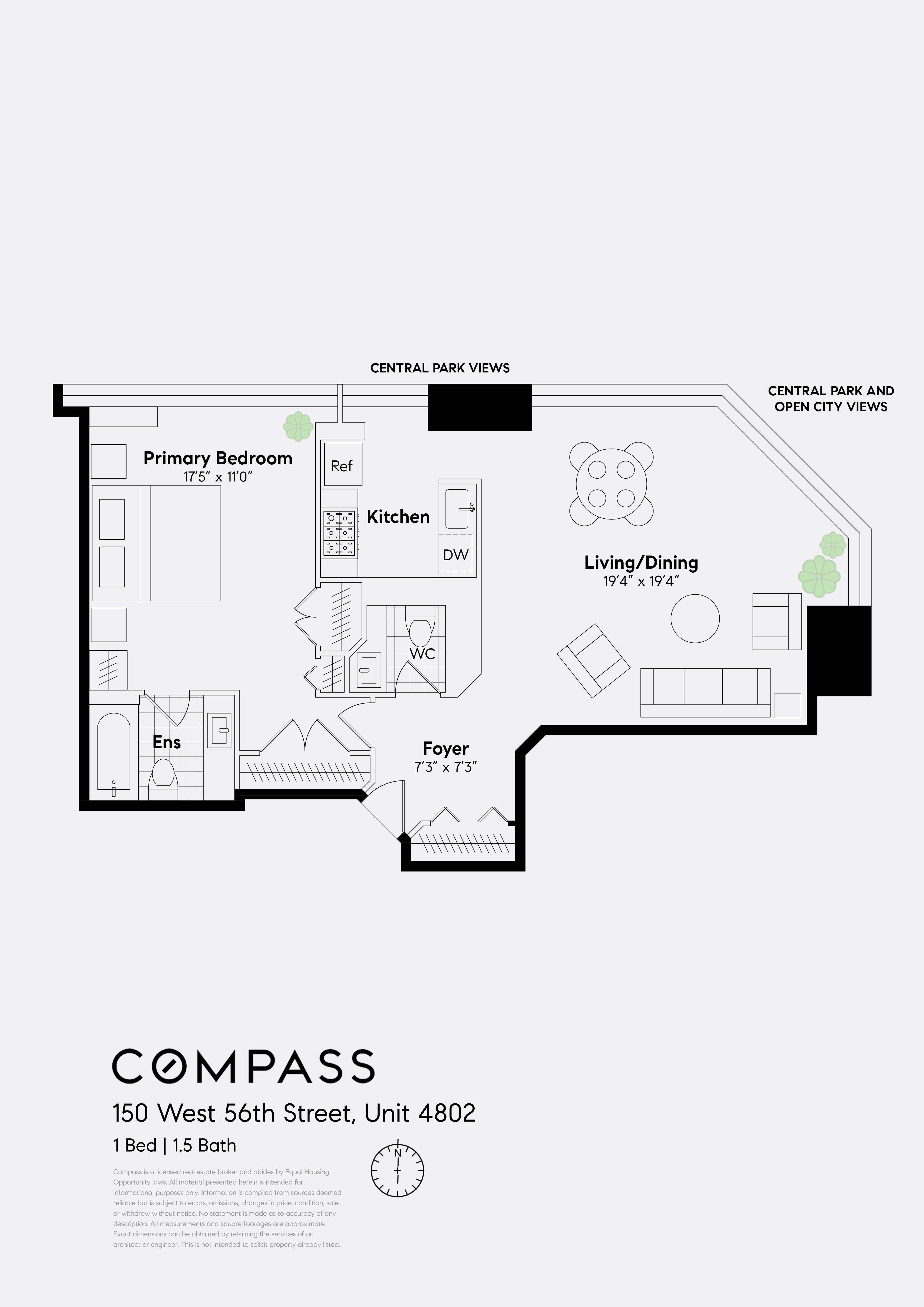 Floorplan for 150 West 56th Street, 4802