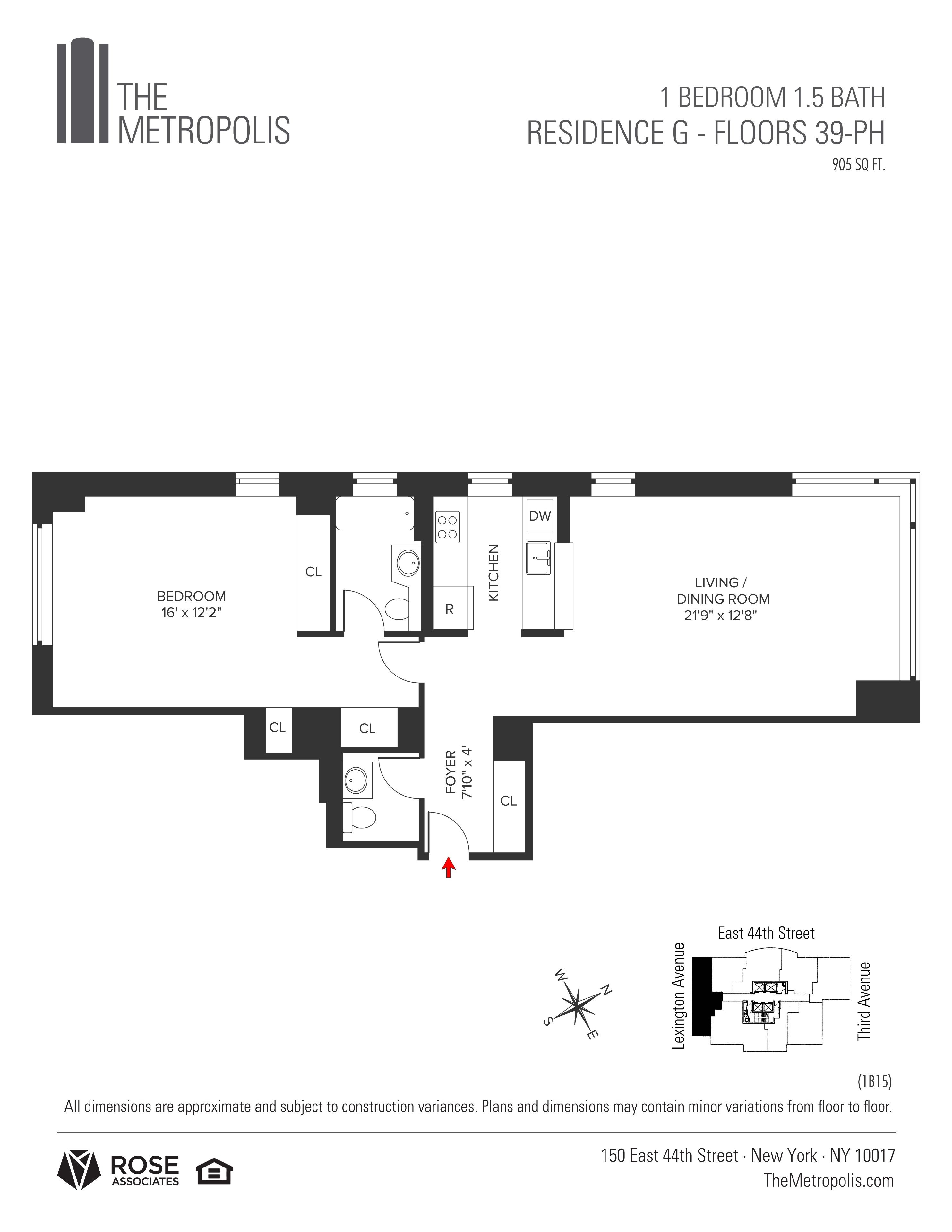 Floorplan for 150 East 44th Street, 49-G