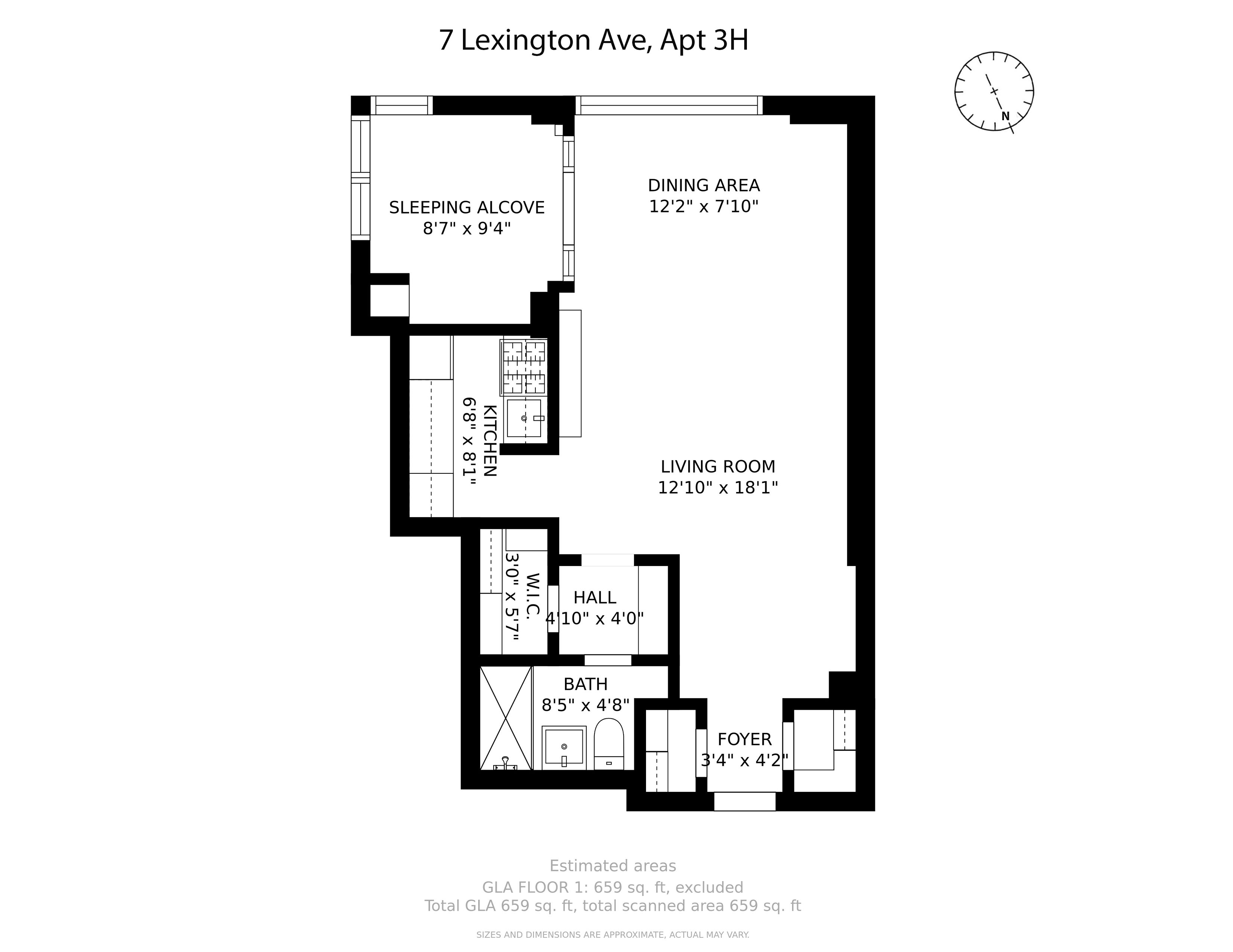 Floorplan for 7 Lexington Avenue, 3H