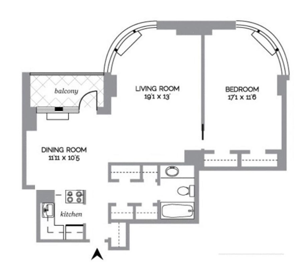 Floorplan for 330 East 38th Street, 38I