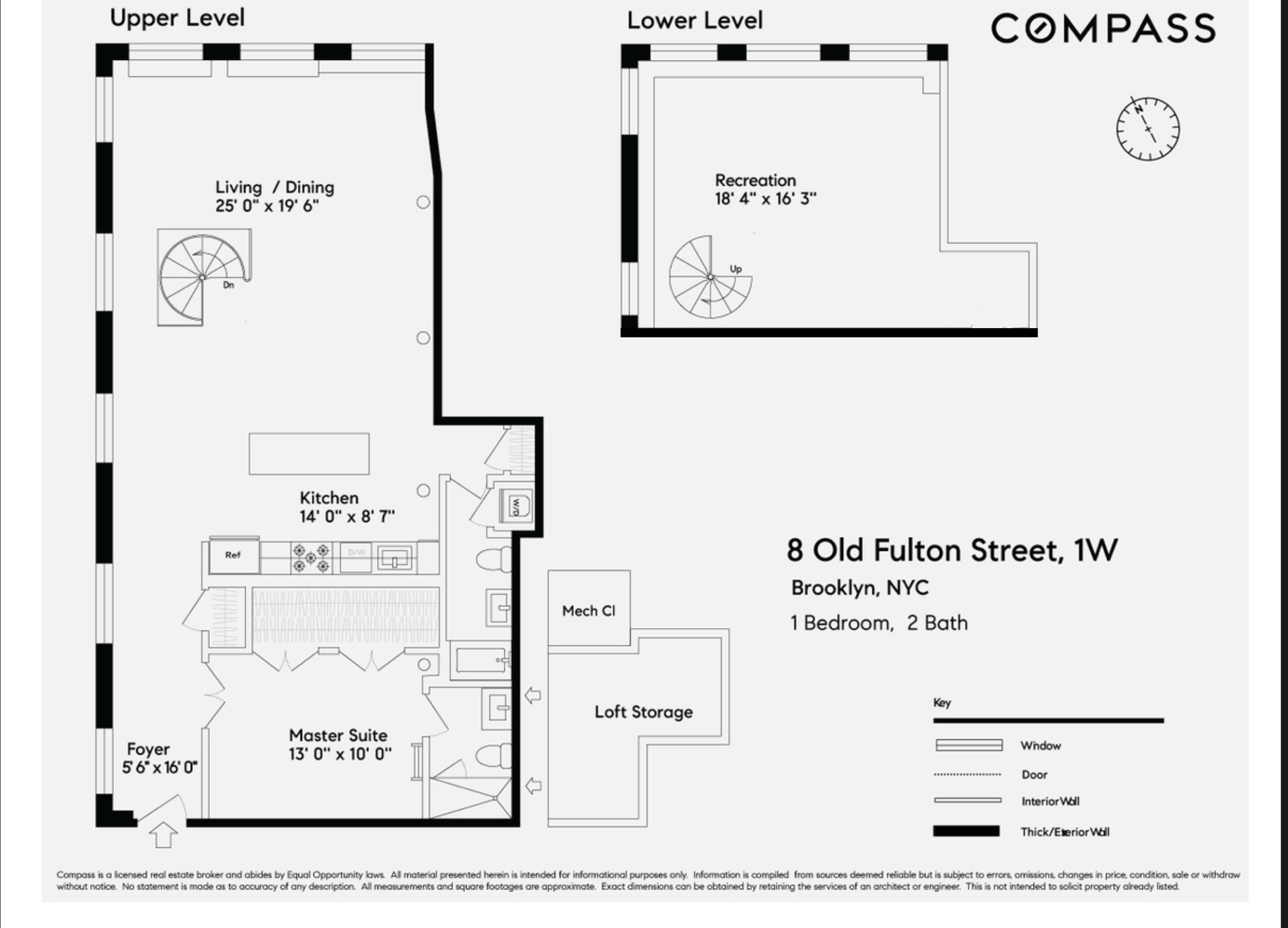 Floorplan for 8 Old Fulton Street, 1W