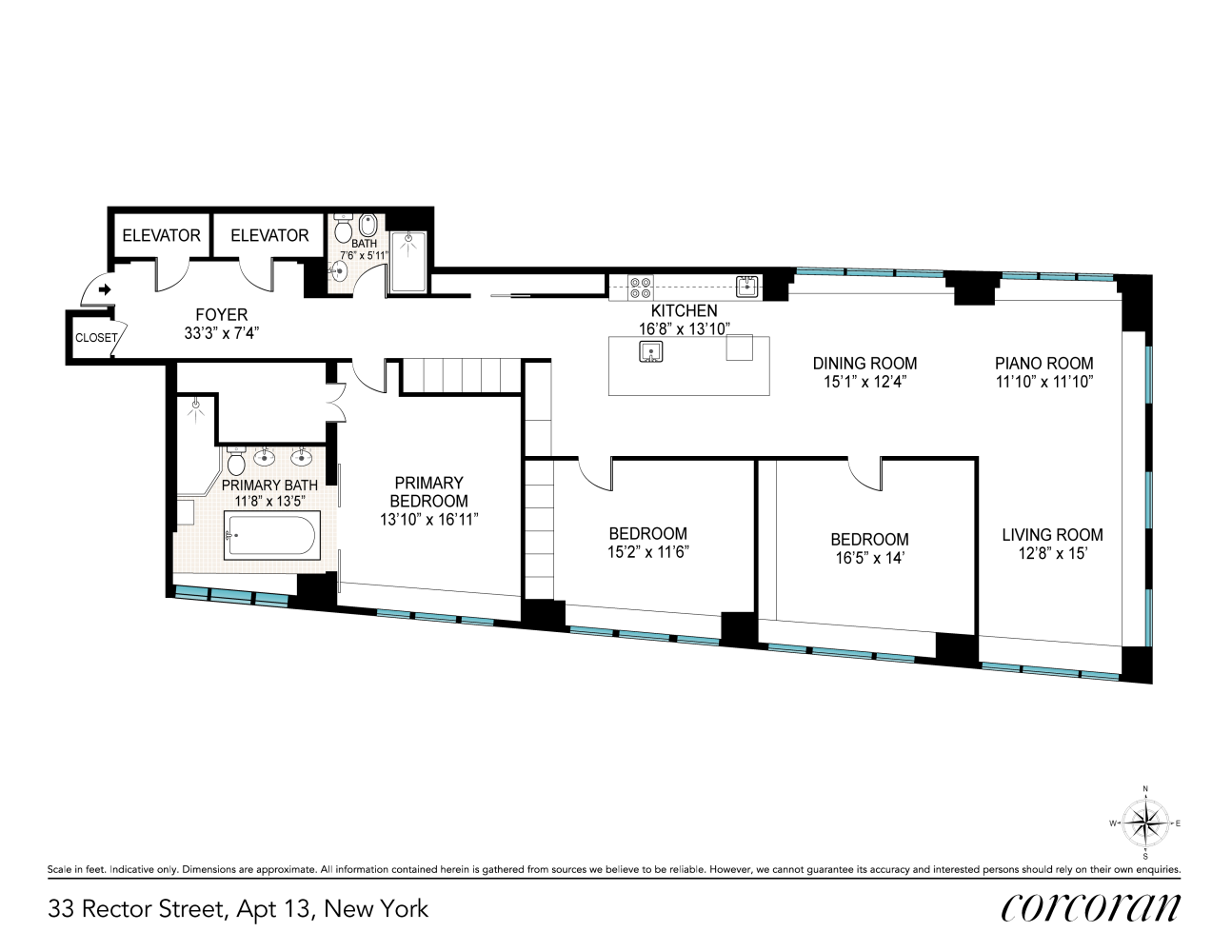 Floorplan for 33 Rector Street, 13