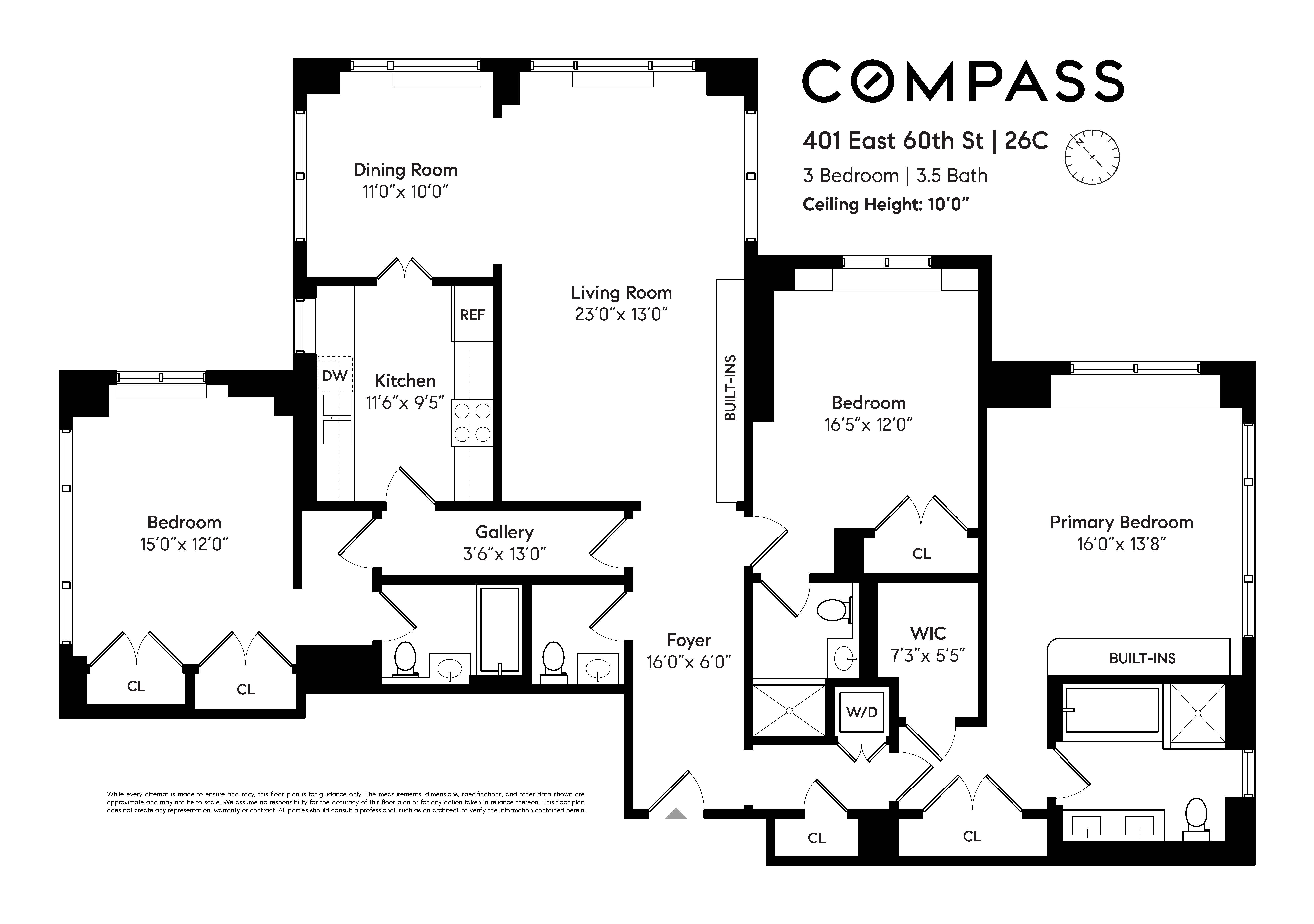 Floorplan for 401 East 60th Street, 26C