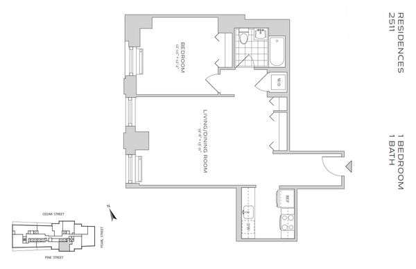 Floorplan for 70 Pine Street, 2511