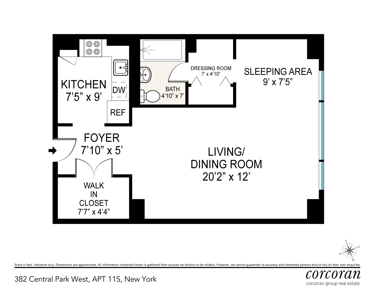 Floorplan for 382 Central Park, 11S