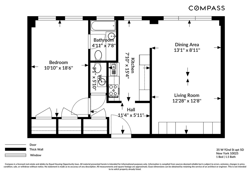 Floorplan for 35 West 92nd Street, 5D