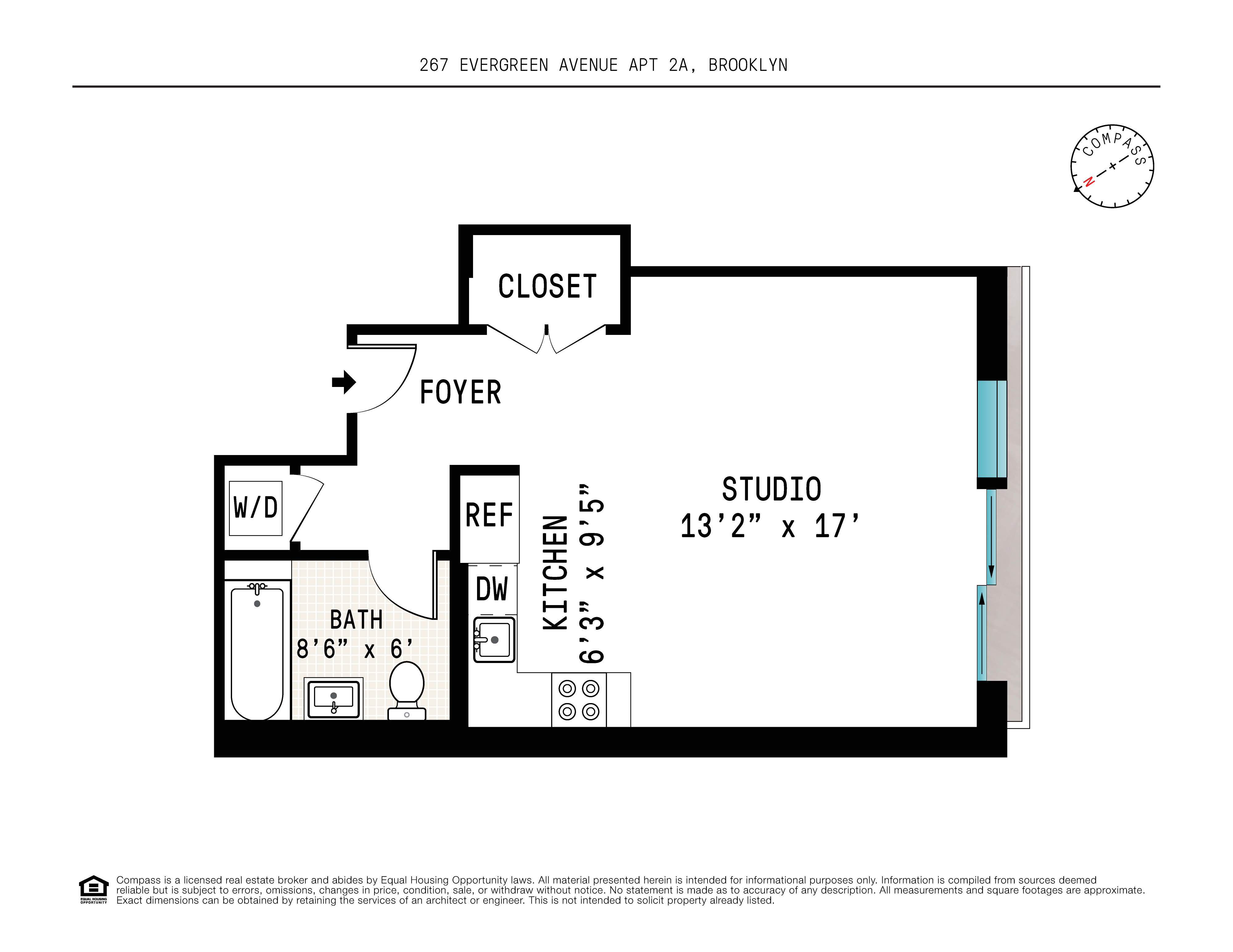 Floorplan for 267 Evergreen Avenue, 2A