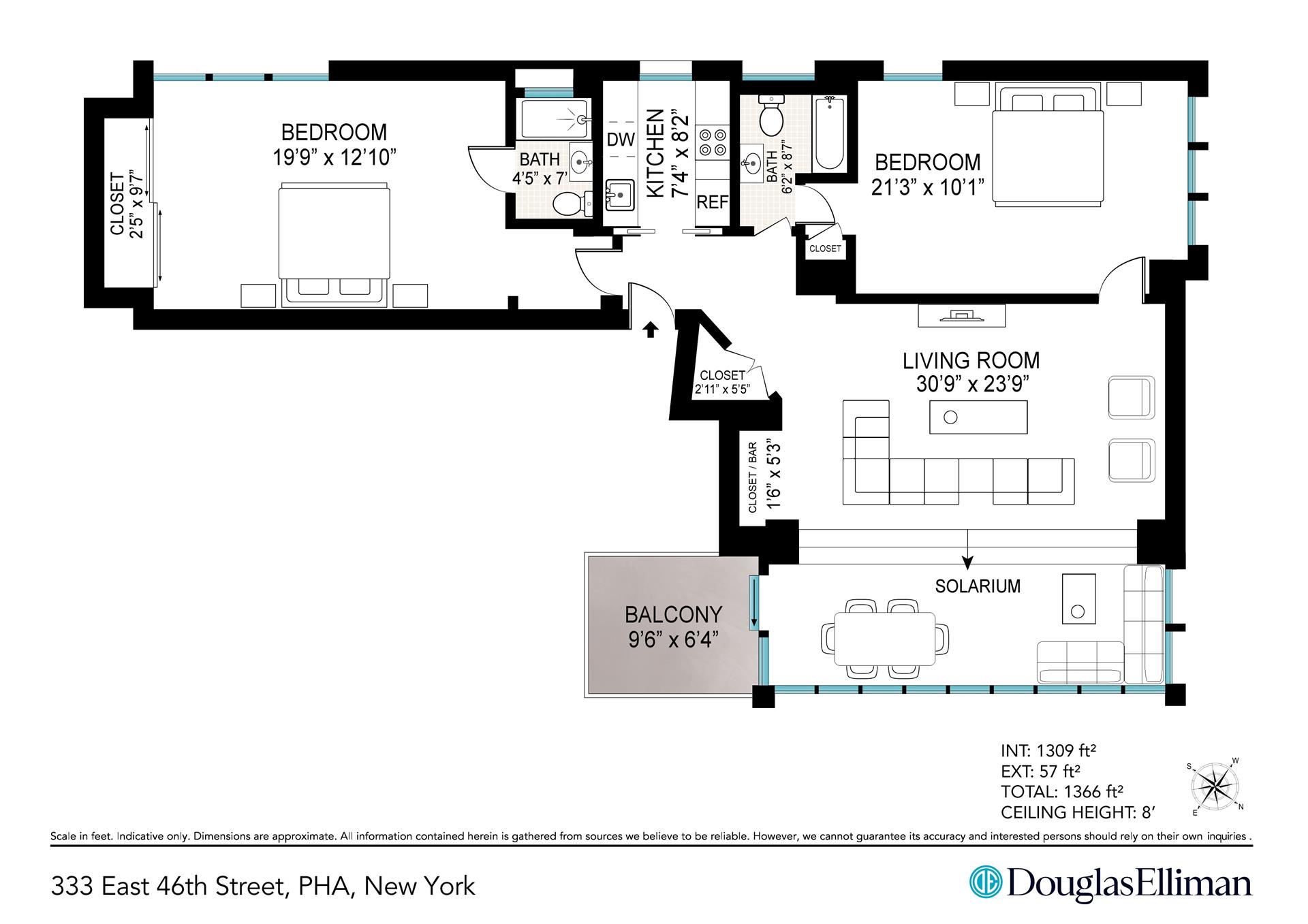 Floorplan for 333 East 46th Street, PHA