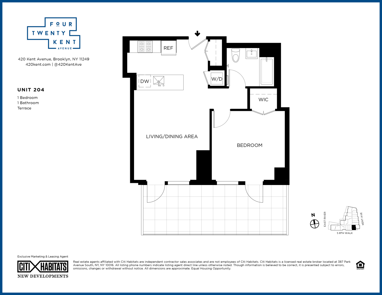 Floorplan for 420 Kent Avenue, 204N