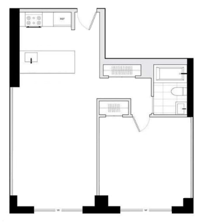 Floorplan for 301 West 53rd Street, 4I