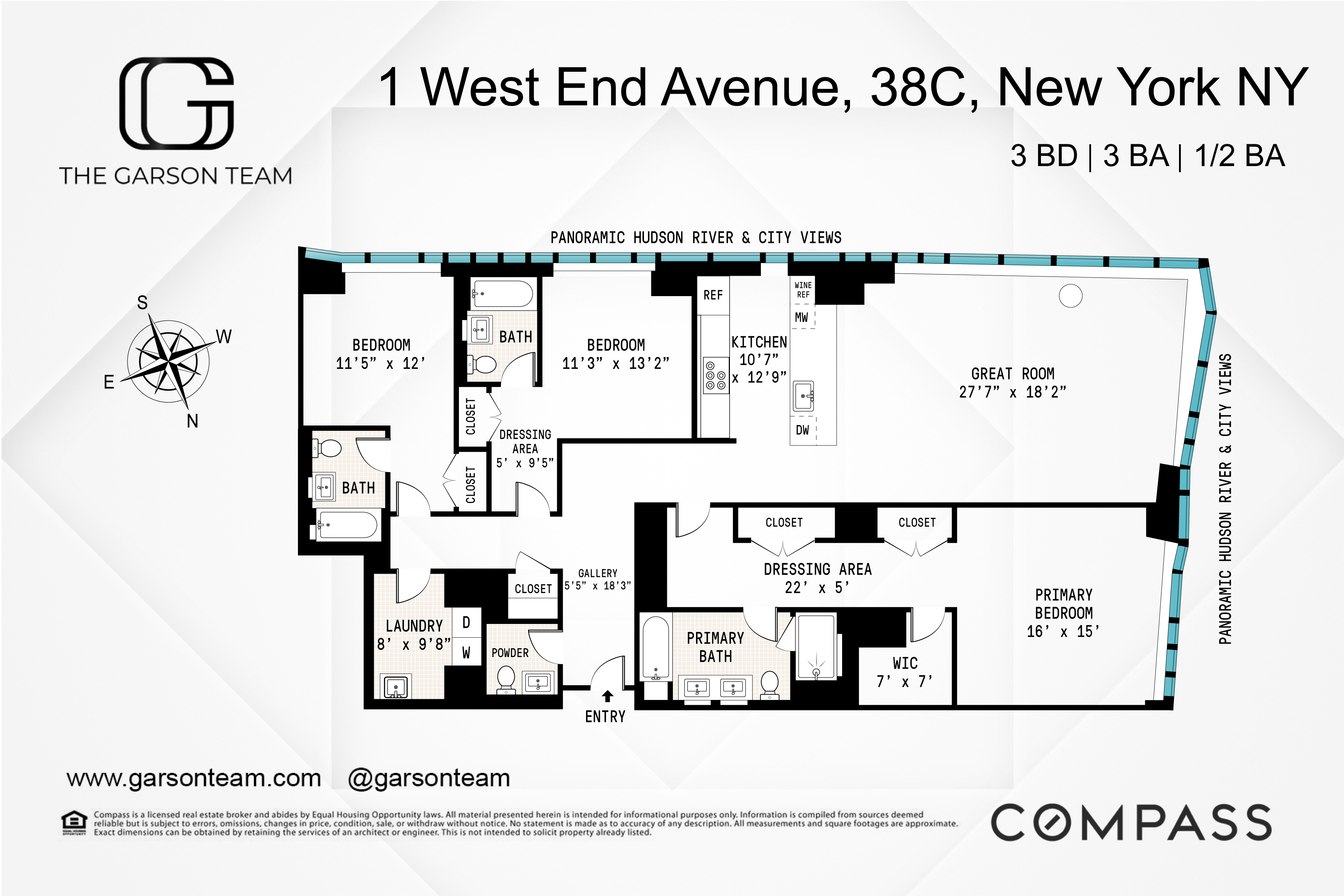 Floorplan for 1 West End Avenue, 38C