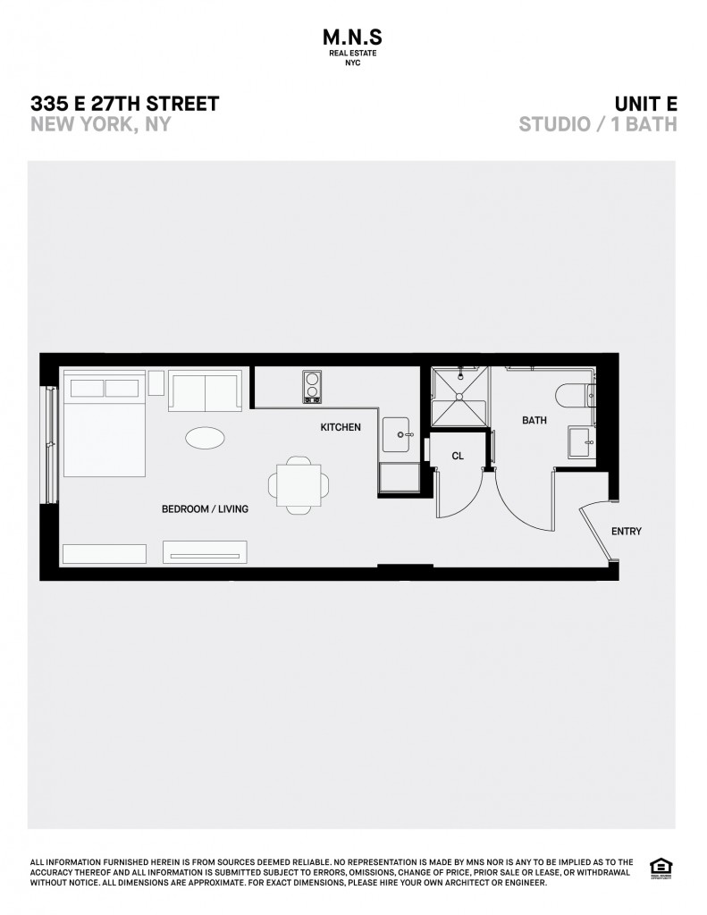 Floorplan for 335 East 27th Street, 2-E