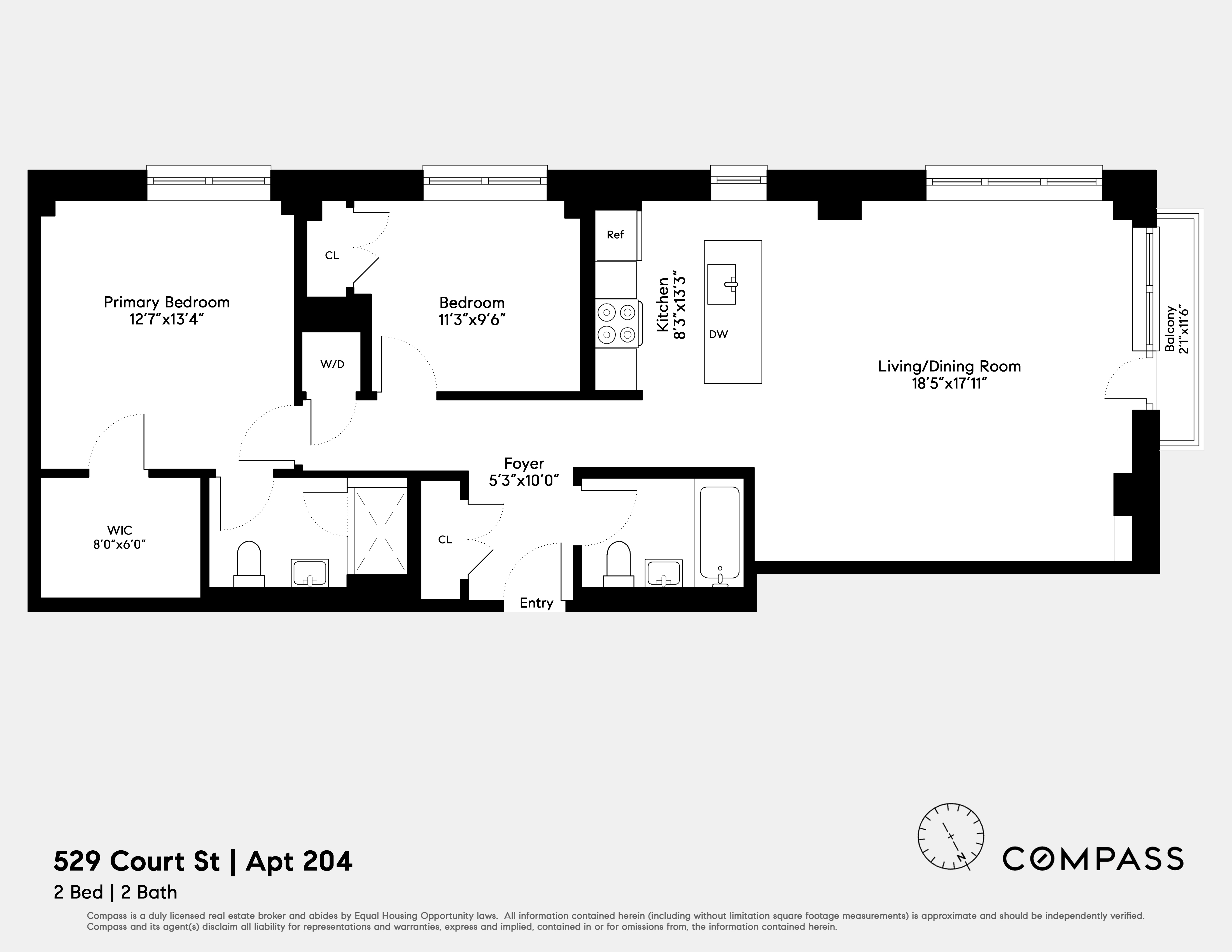 Floorplan for 529 Court Street, 204