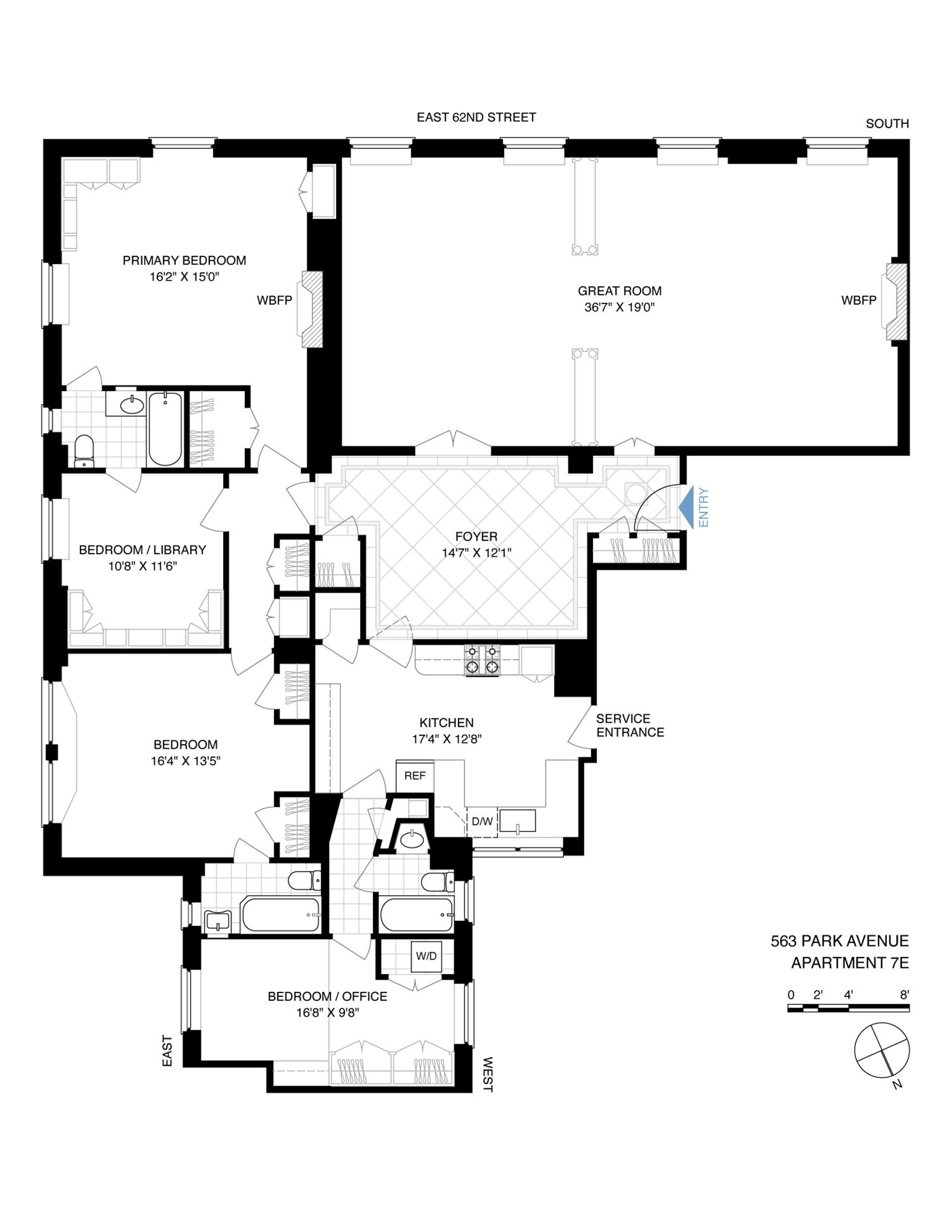 Floorplan for 563 Park Avenue, 7E