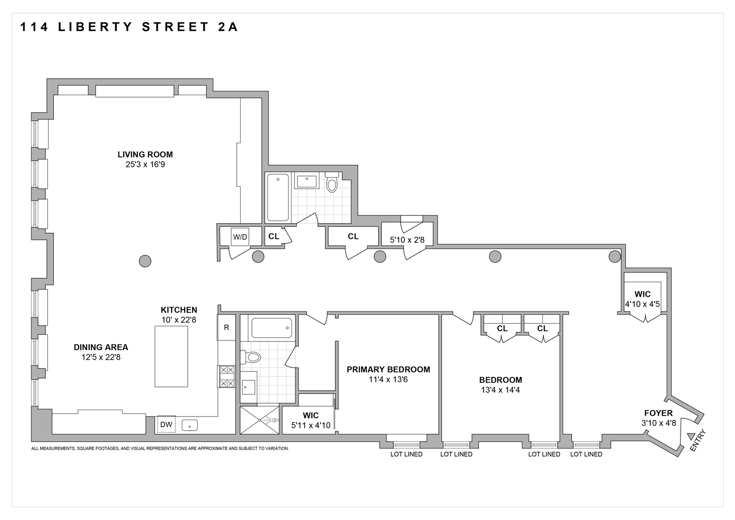 Floorplan for 114 Liberty Street, 2A