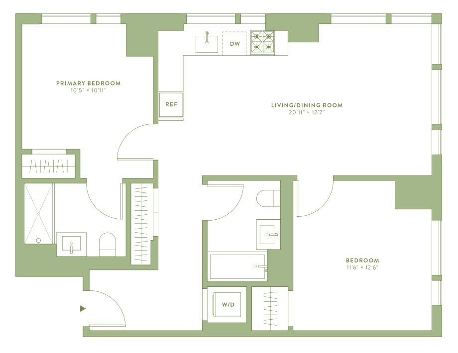 Floorplan for 196 Willoughby Street, 33-M