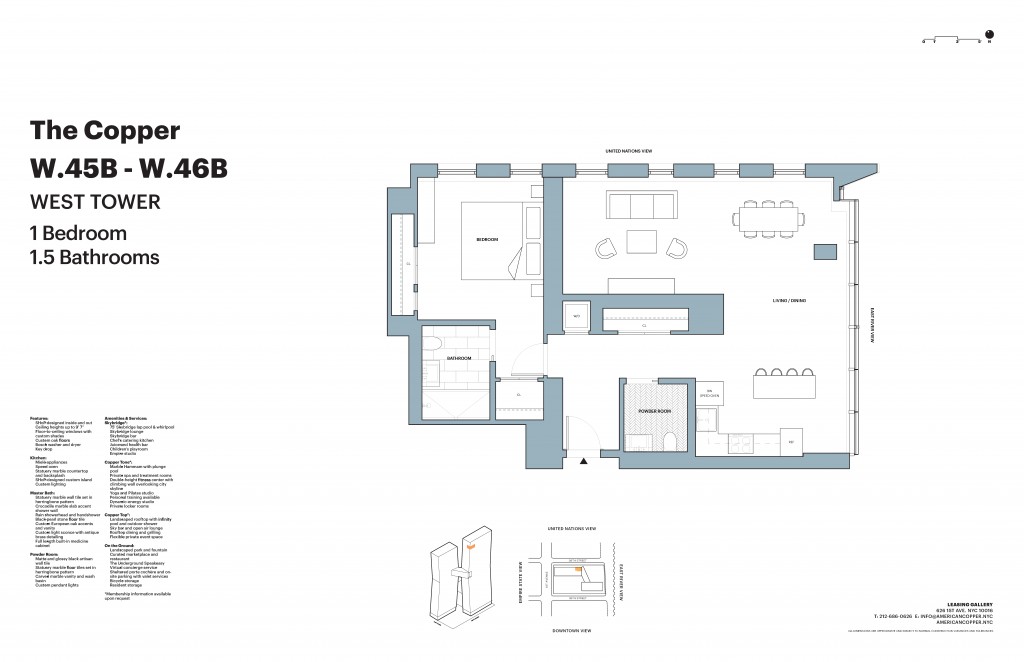 Floorplan for 626 1st Avenue, W-45B