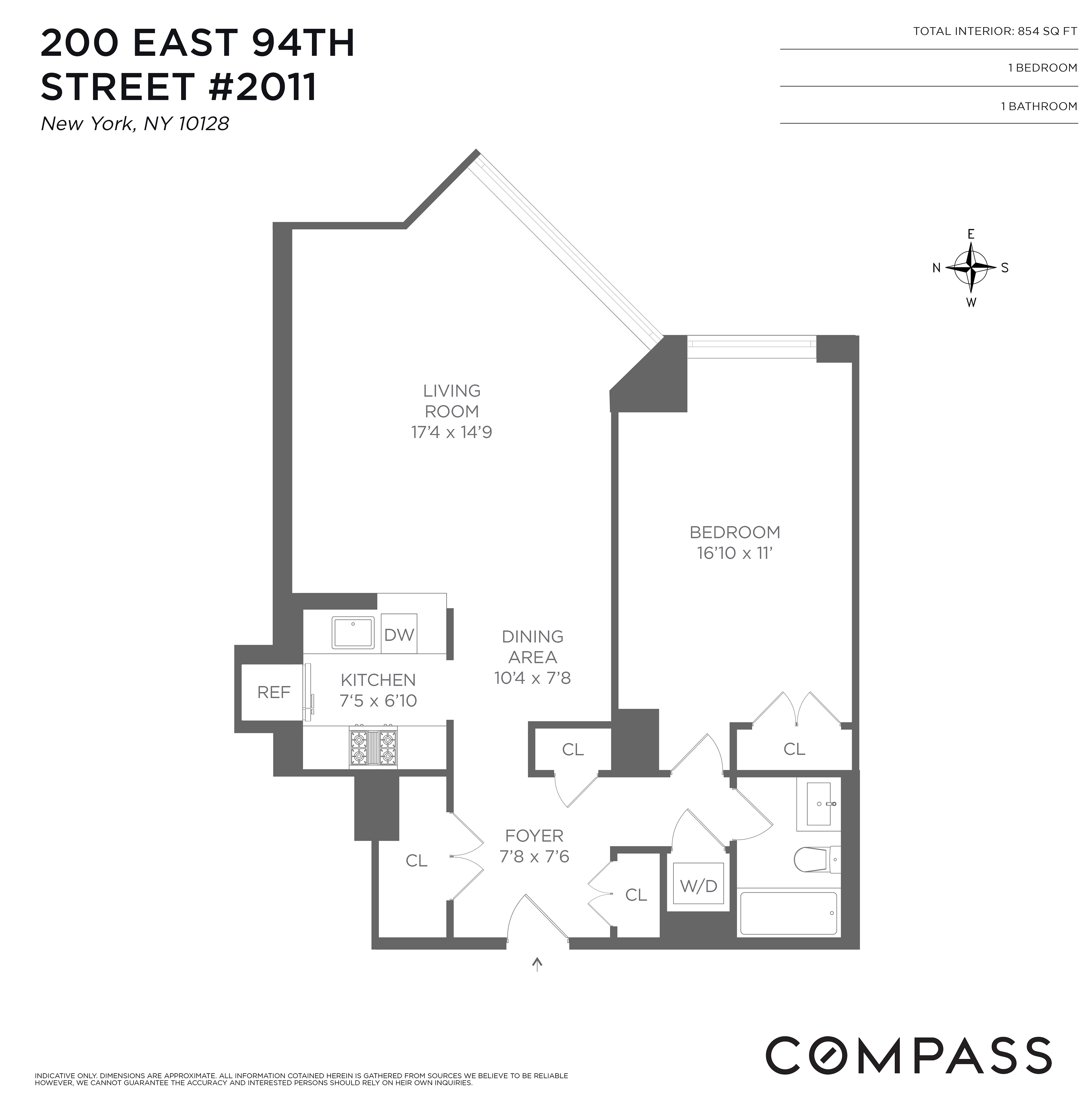 Floorplan for 200 East 94th Street, 2011