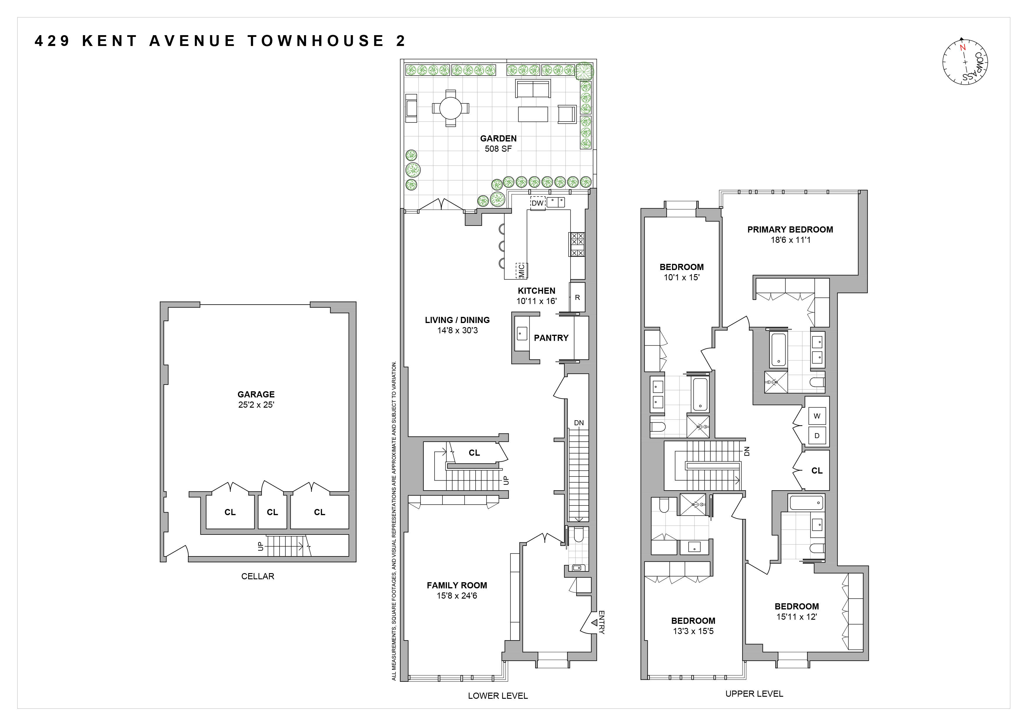 Floorplan for 429 Kent Avenue, TH2